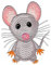 Maus Grau Aufnäher zum aufbügeln oder aufnähen Bügelbild Aufbügler für Kleidung gestickter Bügelflicken Applikation Patch Größe 6,5 x 8,5 cm