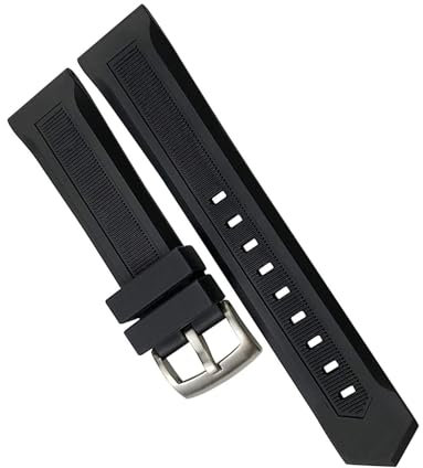 kongsou Naturkautschuk-Armband, passend für Tag Heuer CARRERA F1 AQUARACER Heuer-Schnalle(21mm)