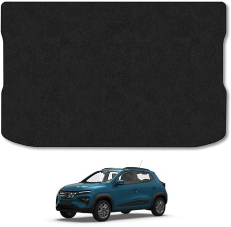 Carpet Boot Liner Compatible With Dacia Spring (2024+) Black Carpet Tailored Fit 550Gsm Protector Boot Mat Anti-Slip Durable Water-Resistant Easy Clean Custom Fit Dog Friendly