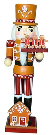 MALUGOGO Nussknackerfiguren aus Holz Koch-nussknackerfigur Weihnachtsdeko mit Nussknacker Holzdeko für Zuhause Tischdeko für Weihnachten
