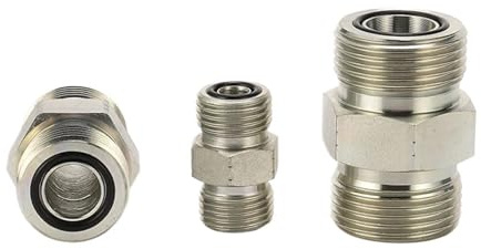 100PCS 1F-04 ORFS Male Threaded O-RING Adapters Pipe Connector Hydraulic Adapters 9/16''x18 ORFS Male Thread Straight Nipple