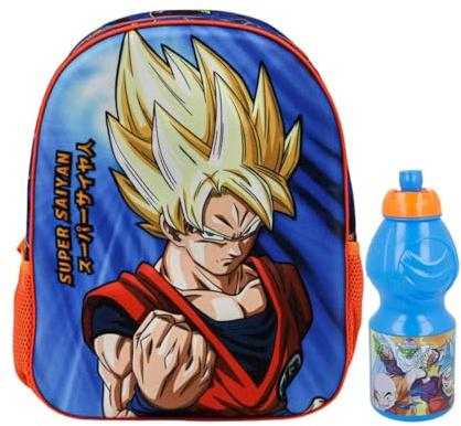 MARUKATSU Mochila Infantil y Botella escolar. Pack Diseño Colorido | Mochila Escolar 31x25x10cm Niño Niña de 3 a 8 Años | Material Escolar Vuelta al Cole