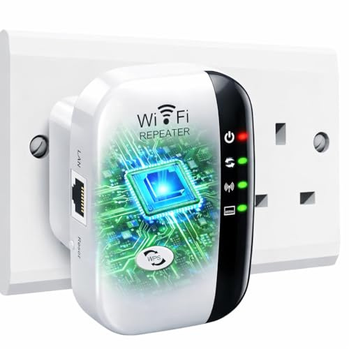 2026 Newest WiFi Booster, WiFi Extender, WiFi Repeater, Covers Up to 5500 Sq.ft and 50 Devices, Internet Booster - with Ethernet Port, Quick Setup, Home Wireless Signal Booste-White
