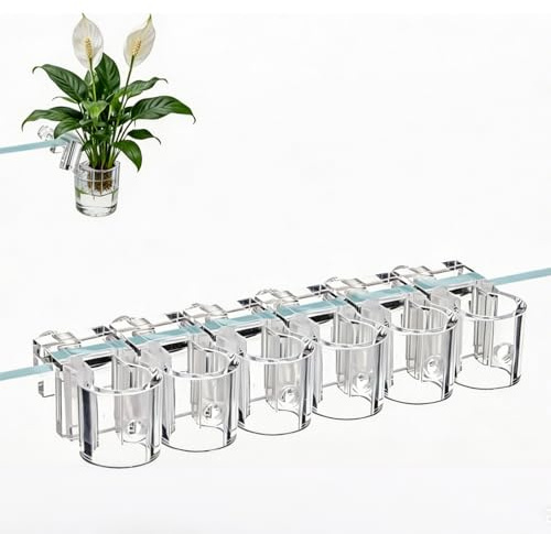 6 PCS Reusable Fish Tank Hanging Plant Cups, Aquarium Plant Holder | with clip, for 0.39/0.3-0.6 Aquarium Tank Glass Thickness, for Aquatic Landscaping and Vertical Plant Walls