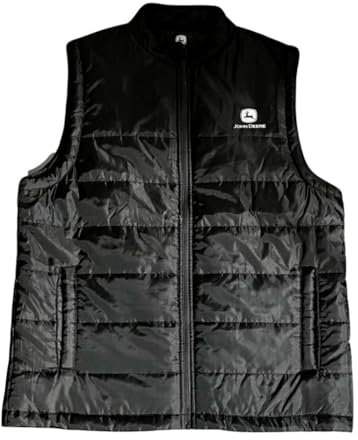 John Deere Mens Embroidered Logo Quilted Vest