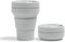 STOJO Faltbarer Kaffeebecher für unterwegs, 355 ml, wiederverwendbarer und faltbarer Silikon-Reisebecher mit Deckel, tragbar, Taschenformat, spülmaschinenfest, Kaschmir