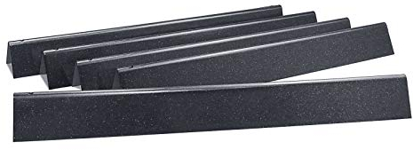 Denmay 7536/7537 57CM Plaque Chaleur Barbecue en Acier de Porcelaine pour Weber Spirit E310, E320 (avec Boutons de brûleur latéral,2007-2012), pour Spirit 700, Weber 900, 5 Paquet