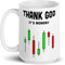 Jimbeels 330 ml: Thank God It‘s Monday | Lustige Tasse | Geschenk für Daytrader Forexhändler Börsianer | Forex Devisenmarkt und Aktien | Lustiger witziger Spruch | Kaffeebecher
