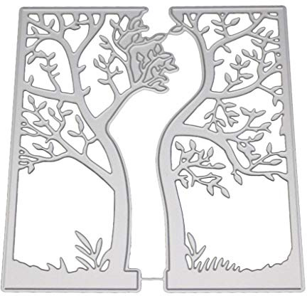 Fustelle da taglio fai-da-te in metallo per l'albero per la fabbricazione di biglietti, stencil per album di carte di carta per album