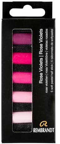 Rembrandt Professional Soft Pastel Set Rose Violets | 5 Half Pastels