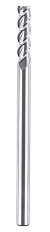 SpeTool 1/4 End Mill for Aluminum 3 Flutes CNC Spiral Router Bit for Aluminum Cut Non-Ferrous Metal Upcut Extra Long 4 inches
