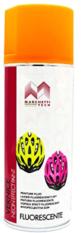 Marchetti Tech - Vernice Spray - Smalto Acrilico Professionale - A Rapida Essicazione e Facile Applicazione - Adatta a Qualsiasi Superficie - Colore: Arancio Fosforescente - Made in Italy