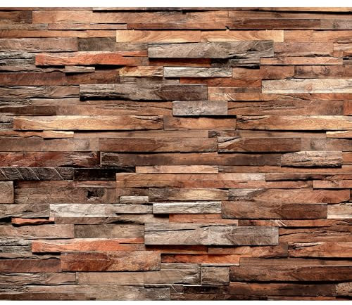decomonkey Fototapete Holz 450x315 cm Design Tapete Fototapeten Vlies Tapeten Vliestapete Wandtapete moderne Wand Schlafzimmer Wohnzimmer Holzwand Brett
