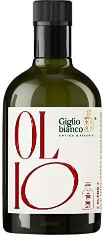Antica Masseria Gigliobianco - Olio Extra Vergine di Oliva Blend - 500ml - 100% Biologico - 100% Prodotto Artigianale - Estratto a freddo - Alta qualità - Made in Italy