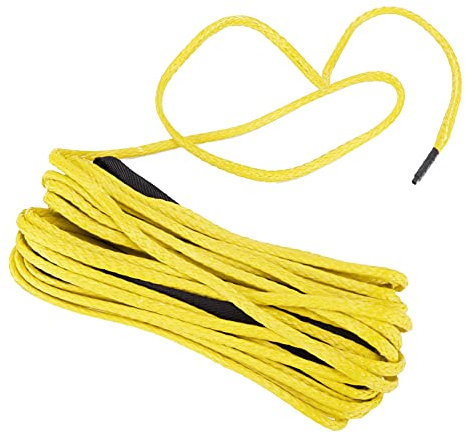 Corde à cliquet, corde de remorquage de rechange en nylon tressé solide, accessoire de treuil de véhicule, extension de corde de treuil, câble de treuil tout usage pour intérieur et(B (jaune))