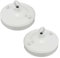 LEDSone 2 Pack White Vintage Single Out Ceiling Rose Hook Plate for Light Fitting Chandelier, 108mm Metal Antique Side Fitting Ceiling Plate with Accessories for Ceiling and Wall Lamp