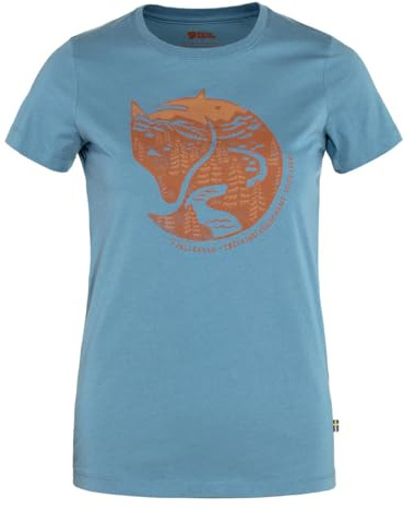 Fjallraven 89849-543-243 Arctic Fox T-Shirt W T-Shirt Women's Dawn Blue-Terracotta Brown Size XS