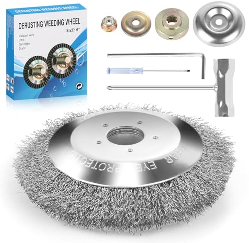 HIULLEN Spazzola professionale per erbacce da 6 pollici, spazzola per erbacce a cono, spazzola per erbacce selvatiche, per rimuovere efficacemente erbacce e muschio, 25.4x150 mm