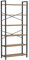 VASAGLE Bücherregal 6 Ebenen, Standregal mit Stahlrahmen, freistehendes Regal für Wohnzimmer, Schlafzimmer, Arbeitszimmer, 30 x 80 x 186 cm, Industrie-Design, dunkelwalnussfarben-schwarz LLS082B48