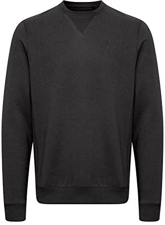 Blend 20715063 Herren Sweatshirt Pullover Pulli mit Rundhalsausschnitt O-Neck Basic, Größe:L, Farbe:Black (194007)
