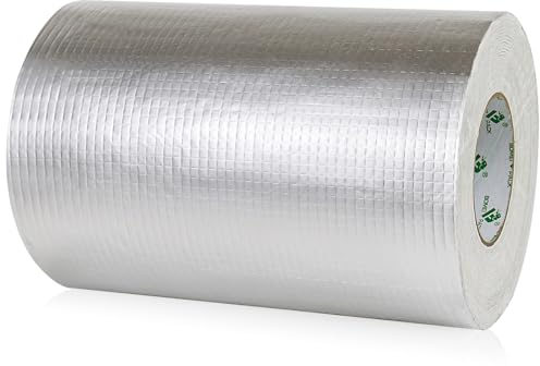 BOMEI PACK Wasserdichtes Klebeband 10mx25cmx1.5mm(T),Dichtungsband Selbstklebend, Butylkautschuk Aluminiumfolie dichtband für Dachleckage, Oberflächenriss und Rohrbruch