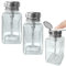 3 Stück 180 ml klare Pumpspender-Flasche, quadratische Glas-Nagellackentferner Push-Down-Spender-Flasche mit Metall-Flip-Deckel, Push-Down-Pumpspender-Pressbehälter für Make-up-Entferner