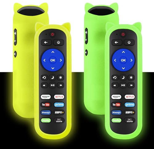 Pack of 2 Universal Remote for Roku Remote Replacement for Roku TV Remote, for Roku Box 1 2 3 4, Roku Express, Roku Premiere, Roku Ultra, for TCL Hisense Onn Hitachi JVC RCA Roku TV wr Anti-Lost Case