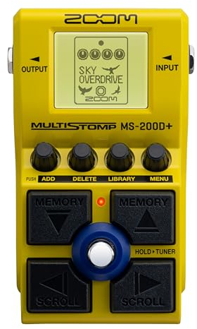 Zoom MS-200D+ Multistomp Drive Guitar Pedal | die meisten Overdrives in einem Pedal | gelb