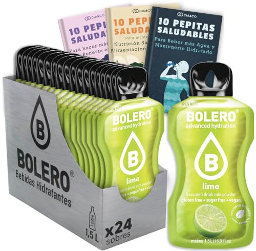 24 x Bebida Bolero LIMA Hidratante Sin Azucar (24x9 grs) + 30 Pepitas Saludables para una vida más sana by Cia&Co