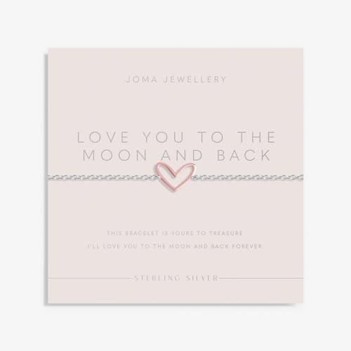 Joma Jewellery Armband „Liebe dich bis zum Mond und zurück“ aus Sterlingsilber