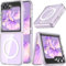 BESINPO Magnetic Case for Samsung Galaxy Z Flip 7 FE/Galaxy Flip 6 Case, Compatible with MagSafe Accessories, Shockproof Anti-Scratch Hard PC Protective Transparent Back Phone Cover (Clear)