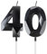 mciskin Black 40th Birthday Candles, 3D Number 40 Candles for Cake, Women Men 40th Birthday Decorations,Pearl Black Candle Cake Topper Decorations for Birthday Party Weddings Anniversary Supplies