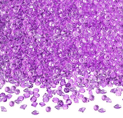 TOAOB 5000pcs 3mm Violette Cristaux Acrylique Diamants Table Scatter Confetti Clair Pierres de Strass pour Pièce du Centre de Table Mariage Douche Nuptiale Décorations de Perles de Vase