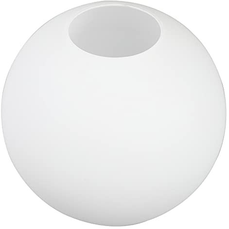 Hemobllo Glaskugel Lampenschirm, Weiß Runder Kronleuchter Lampenschirme, Glaskugel Licht Cover Chandelier Protector für Wohnzimmer, Esszimmer und Schlafzimmer 12 Cm Durchmesser