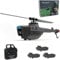 KJGVCENK C128 RC Helicopter Model with 1080P Camera, 2.4G RC 4CH 6-Axis Gyro Drone Aerial Military Aircraft Helicopter Toy with for Beginner Adults Optical Flow Positioning - RTF,3 Battery