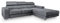 Masseno Ecksofa NOTO R-S mit Schlaffunktion L-Form, Sofa mit Bettkasten, Wohnzimmersofa, Couch, Soffa, Bettsofa, Couchgarnitur- Grau, Monolith 85