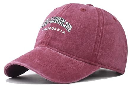 Los Angeles Print,Cappellini da baseball da uomo,Cappellini da baseball unisex classici da esterno,Cappello da camionista papà, Porpora., Large