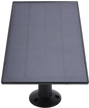 8W Solar Panel Charger for Outdoor Security Cameras, IP66 Water Proof USB C Mount Doorbell Solar Panel for Bird Feeder Camera, Fast Charging (Black)