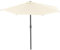 IDMarket - Sombrilla media para balcón, playa, Corte, color natural, 2,7 x 1,35 m, con funda protectora