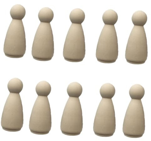 AKOOSY 10stücke Holzfiguren Leere Holz-puppen Für Kreative Bastelprojekte Für Hochzeitsdeko Kinderhandwerk Und Personalisierte