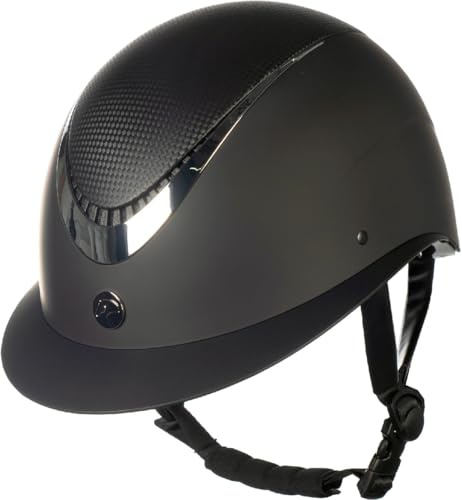 HKM Unisex Alarion Riding Helmet, Black/Silver, XL