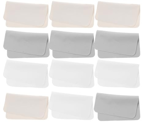 DECORNIJIA 12pcs Eyeglasses Cleaning Cloths Comfortable Lens Wipes for Eyeglass Cloth Portable Glasses Cleaner Wipes for Lens Cleaning