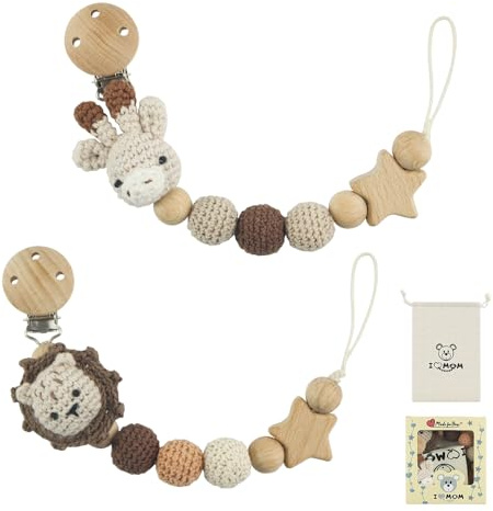 Bibs Schnullerkette, Handgemachte Schnullerkette Holz Enthält Keinen Nippel