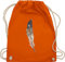 Turnbeutel Rucksack - Sprüche Statement - Wasserfarben Feder Druck - Unisize - Orange - tasche mit kordelzug sportbeutel groß stoff beutel baumwolle gym bags sport beuteltasche juterucksack