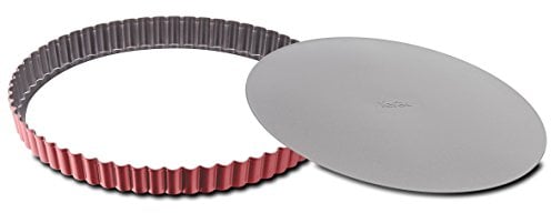 TEFAL Moule a tarte Delibake en acier - O 28 cm - Rouge et gris - Fond amovible