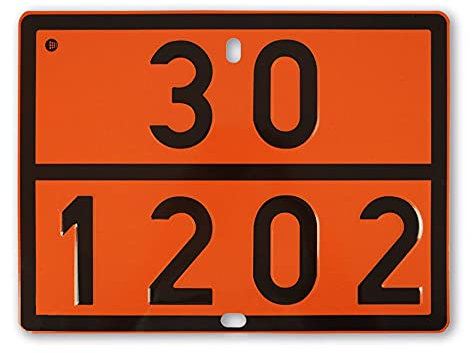 ADR Gefahrgutwarntafel starr Stahlblech 30/1202 reflektierend 400x300 mm orange