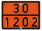 ADR Gefahrgutwarntafel starr Stahlblech 30/1202 reflektierend 400x300 mm orange