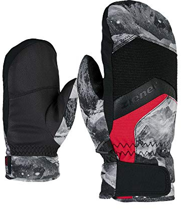 Ziener Jungen LABINOS AS(R) MITTEN glove junior Ski-handschuhe/Wintersport | Wasserdicht, Atmungsaktiv, grey mountain print, 5