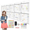 CLEVER CLEAN Großer, trocken abwischbarer Wandkalender, 91,4 x 243,8 cm, 12 Monate, undatiert, Jahreskalender für Zuhause, Büro, Schule, Projekte, Jumbo, wiederverwendbar, laminiert,