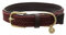 Kentucky - Hundehalsband - Geflochtene Nylon Hundeleine - Bordeaux - Größe XS (37cm)